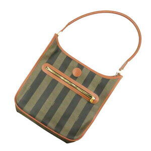 Fendi Pecan Pattern Brown Black Handbag One Shoulder Bag